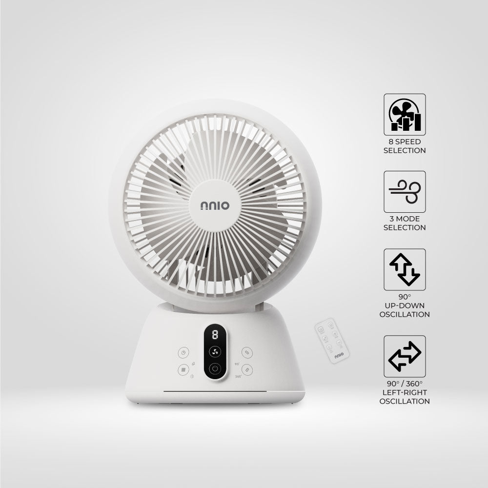 8" BLDC 360 High Velocity Air Circulator With Remote (N1800DCACR)