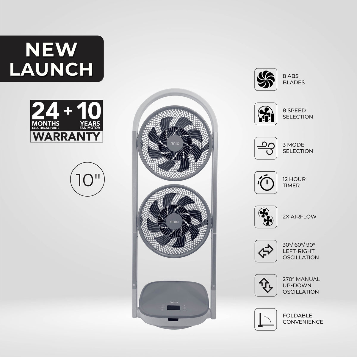 [NEW LAUNCH] AEROTWIN PORTABLE 10’’ DUAL AIR CIRCULATORS