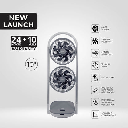 [NEW LAUNCH] AEROTWIN PORTABLE 10’’ DUAL AIR CIRCULATORS