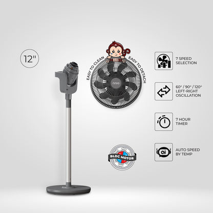 [NEW LAUNCH] EZ88 12" BLDC Air Circulator Stand Fan (ETA 21 May)