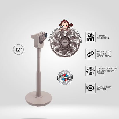 [NEW LAUNCH] EZ99 12" BLDC Air Circulator Stand Fan