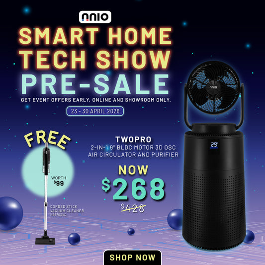 TWOPRO 2-in-1 9" BLDC Motor 3D Osc Air Circulator and Purifier with Remote Control, 7 Speed, 3 Mode, HEPA-13 Filtration