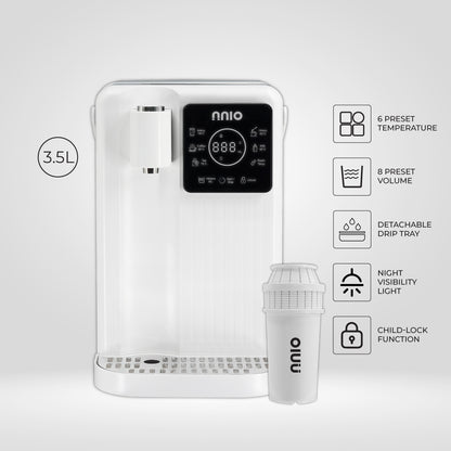 [NEW LAUNCH] FLOW-35 3.5L Instant Water Dispenser, 6 Preset Temperature, 8 Preset Volume, Night Visibility Light, Detachable Tank & Drip Tray