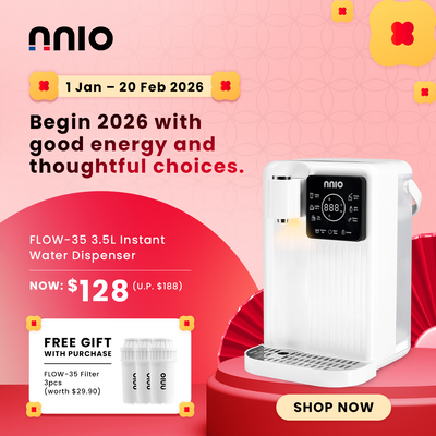 [NEW LAUNCH] FLOW-35 3.5L Instant Water Dispenser, 6 Preset Temperature, 8 Preset Volume, Night Visibility Light, Detachable Tank & Drip Tray