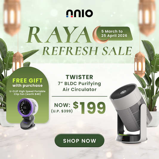 TWISTER 7" BLDC Motor Purifying Air Circulator with Remote Control, 12 Speed