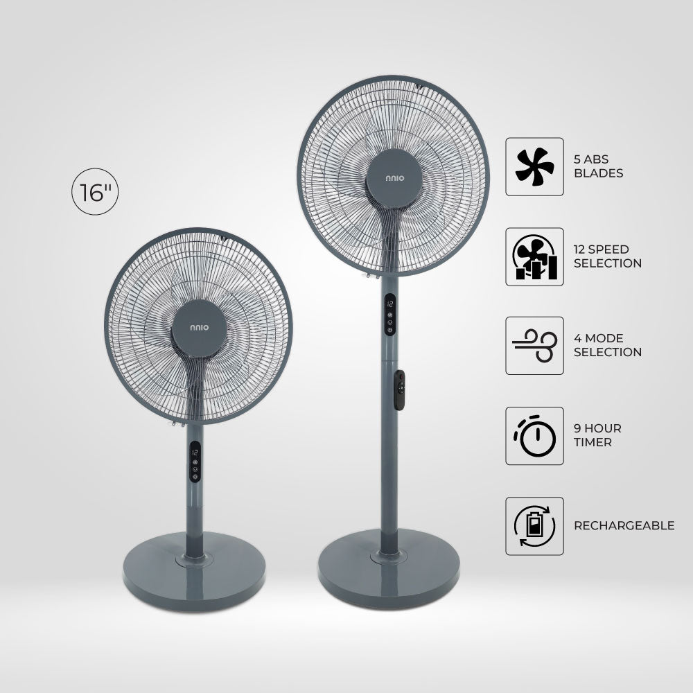 16" BLDC Motor Rechargeable Cordless Fan With Remote Control (LEGEND16)
