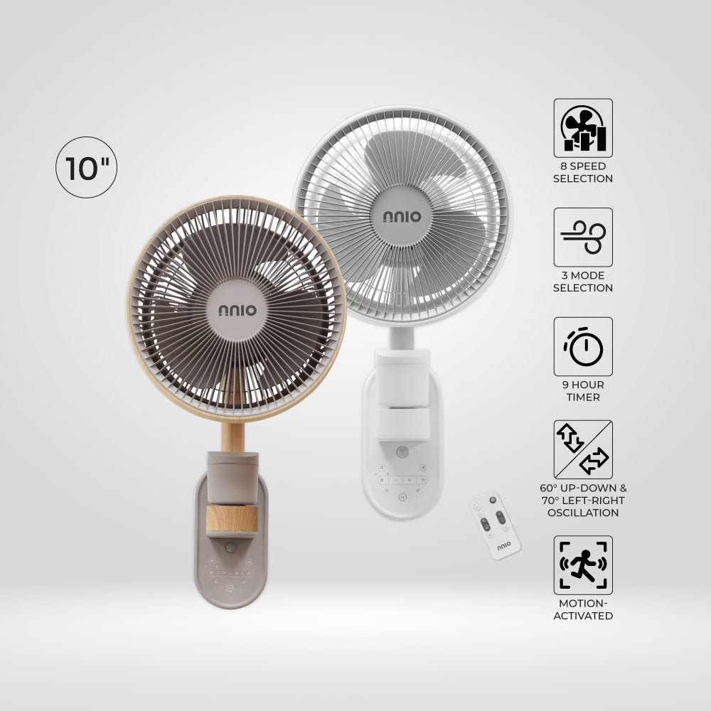 10" BLDC Wall Air Circulator with Remote (N1000DCWFR)