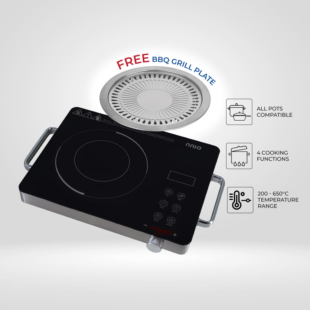[NEW LAUNCH] Ceramic Cooker, c/w BBQ Grill Plate, 2000W, 4 Cooking Function, 200 - 650°C (N2040CC)