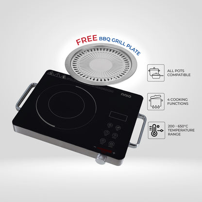 [NEW LAUNCH] Ceramic Cooker, c/w BBQ Grill Plate, 2000W, 4 Cooking Function, 200 - 650°C (N2040CC)