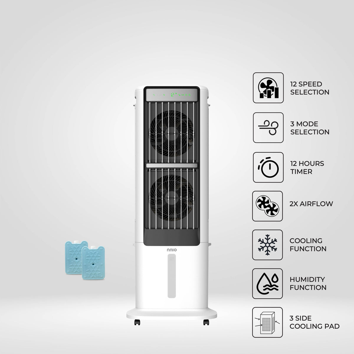 [NEW LAUNCH] 2-in-1 DC Motor Fan and Air Cooler with Remote Control,  12 Speed, 20L Water Tank,  Plasma Sterilisation (N2088DCACR)
