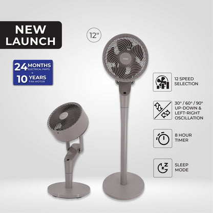 [NEW LAUNCH] OKAZE 12" BLDC MOTOR 3D OSC AIR CIRCULATION FAN WITH REMOTE CONTROL