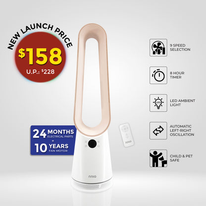 [PRE-ORDER] OURA BLDC Moodlight Bladeless Fan with Remote (ETA 14 May)