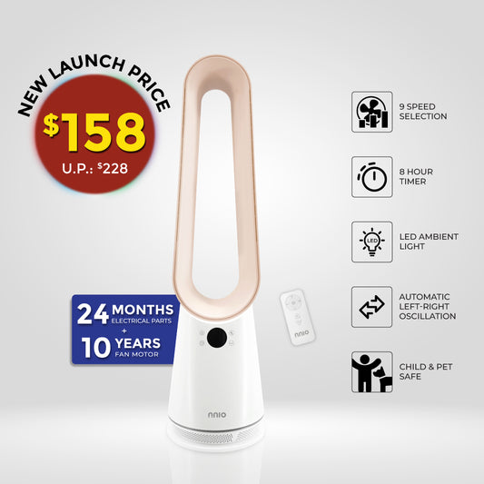 [PRE-ORDER] OURA BLDC Moodlight Bladeless Fan with Remote (ETA 14 May)
