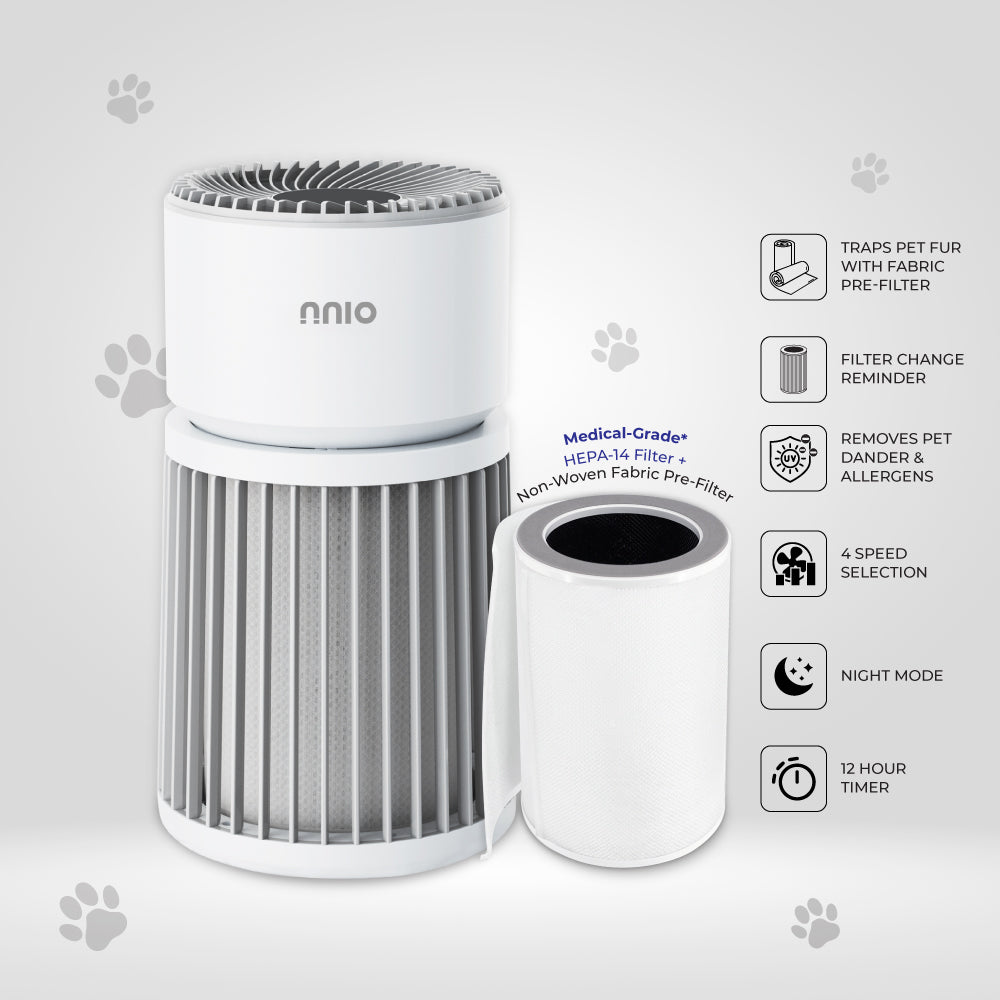 Pet Air Purifier Singapore | NNIO PET-PRO + Fur & Allergen Filter
