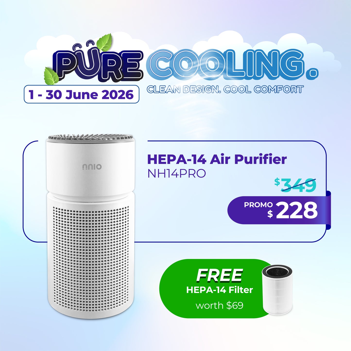HEPA-14 Air Purifier (NH14PRO)