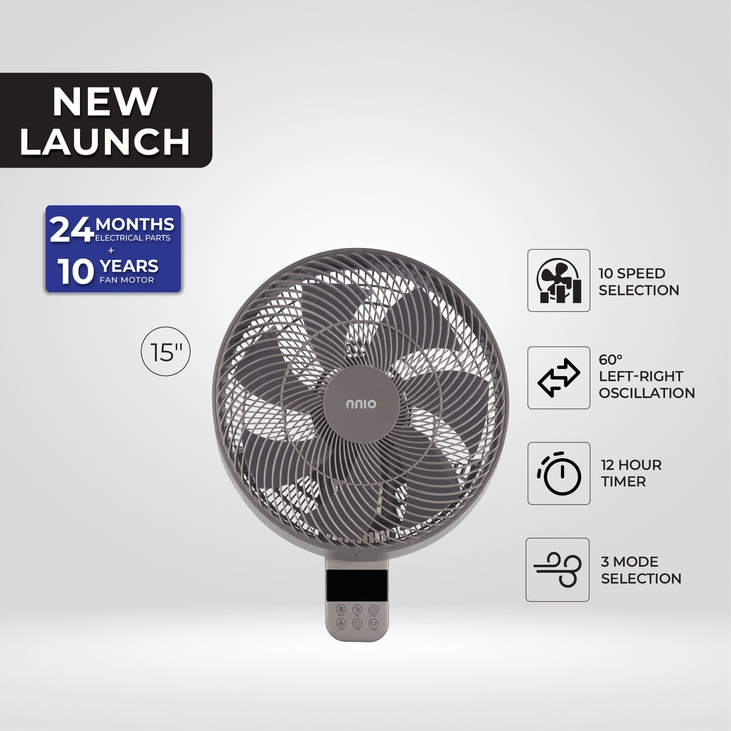 [NEW LAUNCH] SOYOKAZE 15" BLDC MOTOR WALL AIR CIRCULATION FAN WITH REMOTE CONTROL