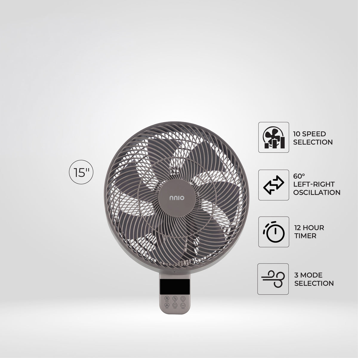 [NEW LAUNCH] SOYOKAZE 15" BLDC Motor Wall Air Circulation Fan With Remote Control, 10 Speed, 7 ABS Blade
