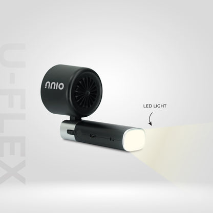 [NEW LAUNCH] U-FLEX High Speed Portable Handheld Fan with Cooling Plate & LED Light, 5000mAh, 100 Speed