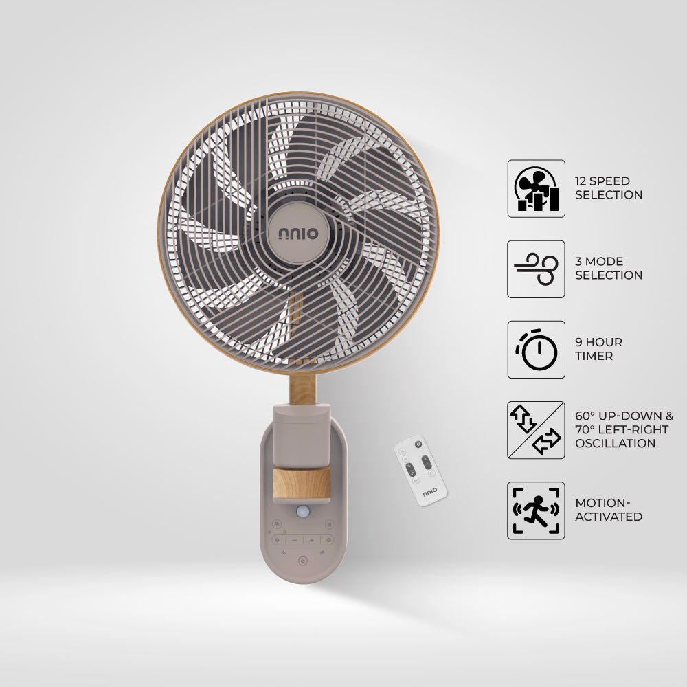 [NEW LAUNCH] WALLIE-300 12" BLDC WALL FAN WITH REMOTE