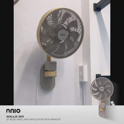 [NEW LAUNCH] 12" BLDC Motor 3D Osc Wall Air Circulator With Remote Control, 12 Speed, 3 Mode, Motion-Activated